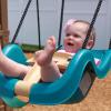 imageStep2 Infant to Toddler Swing Baby Outdoor Swing Backyard Bucket Style Swing Seat Secure Harness Outside WeatherResistant Rope Attach to Playset For Toddlers 9 Months 3 Years OldBlue