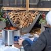 imageStep2 Longhorn Firewood Rack  Firewood Nest  Log Holder for Outdoor or Indoor Use  Ideal and Elegant Wood Storage Solution for Fire Pits Fireplaces Wood Burning Stoves and More  Easy Assembly