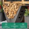 imageStep2 Longhorn Firewood Rack  Firewood Nest  Log Holder for Outdoor or Indoor Use  Ideal and Elegant Wood Storage Solution for Fire Pits Fireplaces Wood Burning Stoves and More  Easy Assembly
