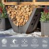 imageStep2 Longhorn Firewood Rack  Firewood Nest  Log Holder for Outdoor or Indoor Use  Ideal and Elegant Wood Storage Solution for Fire Pits Fireplaces Wood Burning Stoves and More  Easy Assembly