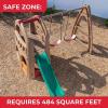 imageStep2 Naturally Playful Adventure Lodge Play Center with Glider Kids Outdoor Playset Two Tier Backyard Playground Set Slide Swings Outside Jungle Gym For Children 38 Years Old