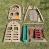 imageStep2 Naturally Playful Adventure Lodge Play Center with Glider Kids Outdoor Playset Two Tier Backyard Playground Set Slide Swings Outside Jungle Gym For Children 38 Years Old