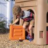 imageStep2 Naturally Playful Adventure Lodge Play Center with Glider Kids Outdoor Playset Two Tier Backyard Playground Set Slide Swings Outside Jungle Gym For Children 38 Years Old
