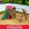 imageStep2 Naturally Playful Adventure Lodge Swing Set and Play CenterWithout Glider