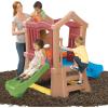 imageStep2 Play Up Double Slide Climber Kids Outdoor Playset Backyard Playground Set 2 Slides Elevated Playhouse Outside Jungle Gym For Toddlers 26 Years Old