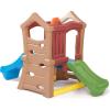 imageStep2 Play Up Double Slide Climber Kids Outdoor Playset Backyard Playground Set 2 Slides Elevated Playhouse Outside Jungle Gym For Toddlers 26 Years Old
