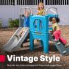 imageStep2 Scout ampamp Slide Climber Kids Outdoor Playset Backyard Playground Set Slide Climbing Wall Tunnel Outside Vintage Style Jungle Gym for Toddlers 26 Years Old