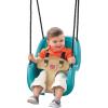 imageStep2 Infant to Toddler Swing Baby Outdoor Swing Backyard Bucket Style Swing Seat Secure Harness Outside WeatherResistant Rope Attach to Playset For Toddlers 9 Months 3 Years OldBlue