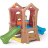 imageStep2 Play Up Double Slide Climber Kids Outdoor Playset Backyard Playground Set 2 Slides Elevated Playhouse Outside Jungle Gym For Toddlers 26 Years Old