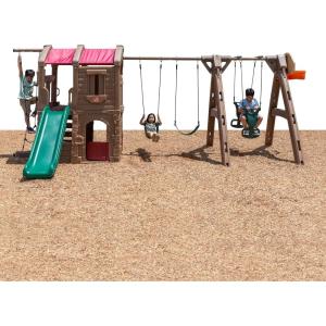 imageStep2 Naturally Playful Adventure Lodge Swing Set and Play CenterWith Glider Extension