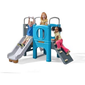 imageStep2 Scout ampamp Slide Climber Kids Outdoor Playset Backyard Playground Set Slide Climbing Wall Tunnel Outside Vintage Style Jungle Gym for Toddlers 26 Years Old