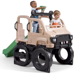 imageStep2 Truck Climber Kids Outdoor Playset Backyard Playground Set Slide ampamp Climbing Wall Outside Jungle Gym for Toddlers 25 Years OldBrown