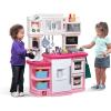 imageStep2 784200 Great Gourmet Kitchen  Durable Kids Kitchen Playset with Lights ampamp Sounds  Pink Plastic Play Kitchen 1675 x 39 x 46 inchesPink