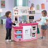 imageStep2 784200 Great Gourmet Kitchen  Durable Kids Kitchen Playset with Lights ampamp Sounds  Pink Plastic Play Kitchen 1675 x 39 x 46 inchesPink
