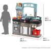 imageStep2 Best Chefs Kids Kitchen Playset IndoorOutdoor Kitchenette Interactive Play with Lights and Sounds Made of Durable Plastic Includes 25 Piece Toy Accessories For Toddlers 2 Years OldBlue