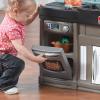 imageStep2 Best Chefs Kids Kitchen Playset IndoorOutdoor Kitchenette Interactive Play with Lights and Sounds Made of Durable Plastic Includes 25 Piece Toy Accessories For Toddlers 2 Years OldBlue