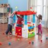 imageStep2 Crazy Maze Toddler Ball Pit Kids Playhouse IndoorOutdoor Playset Interactive Play with Sounds Includes 20 Colorful Balls Made of Durable Plastic For Toddlers 15 Years OldRed Roof