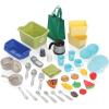 imageStep2 Heart of the Home Kitchen Set for Kids Interactive Play with Lights and Sounds Toddlers 2 Years Old Realistic 40 Piece Kitchen Toy Accessories Easy AssemblyBrown