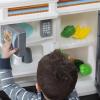 imageStep2 Lifestyle Custom Kids Kitchen Playset IndoorOutdoor Kitchenette Interactive Play with Lights and Sounds Made of Durable Plastic 20 Piece Toy Accessories Toddlers 2 Years Old TanTan