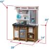 imageStep2 Lifestyle Custom Kids Kitchen Playset IndoorOutdoor Kitchenette Interactive Play with Lights and Sounds Made of Durable Plastic 20 Piece Toy Accessories Toddlers 2 Years Old TanTan