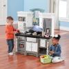 imageStep2 Lifestyle Custom Kids Kitchen Playset IndoorOutdoor Kitchenette Interactive Play with Lights and Sounds Made of Durable Plastic 20 Piece Toy Accessories Toddlers 2 Years Old TanGray