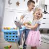 imageStep2 Little Helpers Shopping Cart for Kids Play Grocery Cart Made of Durable Plastic for Toddlers 2 Years Old BlueBlue