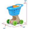 imageStep2 Little Helpers Shopping Cart for Kids Play Grocery Cart Made of Durable Plastic for Toddlers 2 Years Old BlueBlue