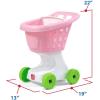 imageStep2 Little Helpers Shopping Cart for Kids Play Grocery Cart Made of Durable Plastic for Toddlers 2 Years Old BluePink