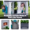 imageStep2 Neat ampamp Tidy Cottage Kids Playhouse IndoorOutdoor Playset Interactive Play with Sounds Made of Durable Plastic for Toddlers 15 Years Old GreyGrey
