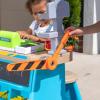 imageStep2 Stop ampamp Go Market  Kids Pretend Play Store ampamp Toll Booth with Toy Cash Register BlueBlue