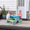 imageStep2 Sun ampamp Shadel Kids Picnic Table with Removeable Umbrella IndoorOutdoor Toys Fits 4 Children Made of Durable Plastic For Toddlers 154 Years OldMultiple