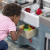 imageStep2 Timeless Trends Kids Kitchen Playset IndoorOutdoor Kitchenette Interactive Play with Lights and Sounds Made of Durable Plastic Includes 21 Piece Toy Accessories for Toddlers 2 Years OldTimeless Trends Kitchen