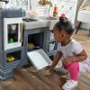 imageStep2 Timeless Trends Kids Kitchen Playset IndoorOutdoor Kitchenette Interactive Play with Lights and Sounds Made of Durable Plastic Includes 21 Piece Toy Accessories for Toddlers 2 Years OldGilded Gourmet Kitchen