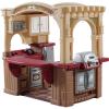 imageStep2 Grand WalkIn Kitchen ampamp Grill Kids Playset IndoorOutdoor Kitchenette Interactive Play with Lights and Sounds Durable Plastic 103 Piece Toy Accessories Toddlers 2 Years Old BrownTanBrown  Tan