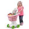 imageStep2 Little Helpers Shopping Cart for Kids Play Grocery Cart Made of Durable Plastic for Toddlers 2 Years Old BluePink