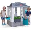 imageStep2 Neat ampamp Tidy Cottage Kids Playhouse IndoorOutdoor Playset Interactive Play with Sounds Made of Durable Plastic for Toddlers 15 Years Old GreyGrey