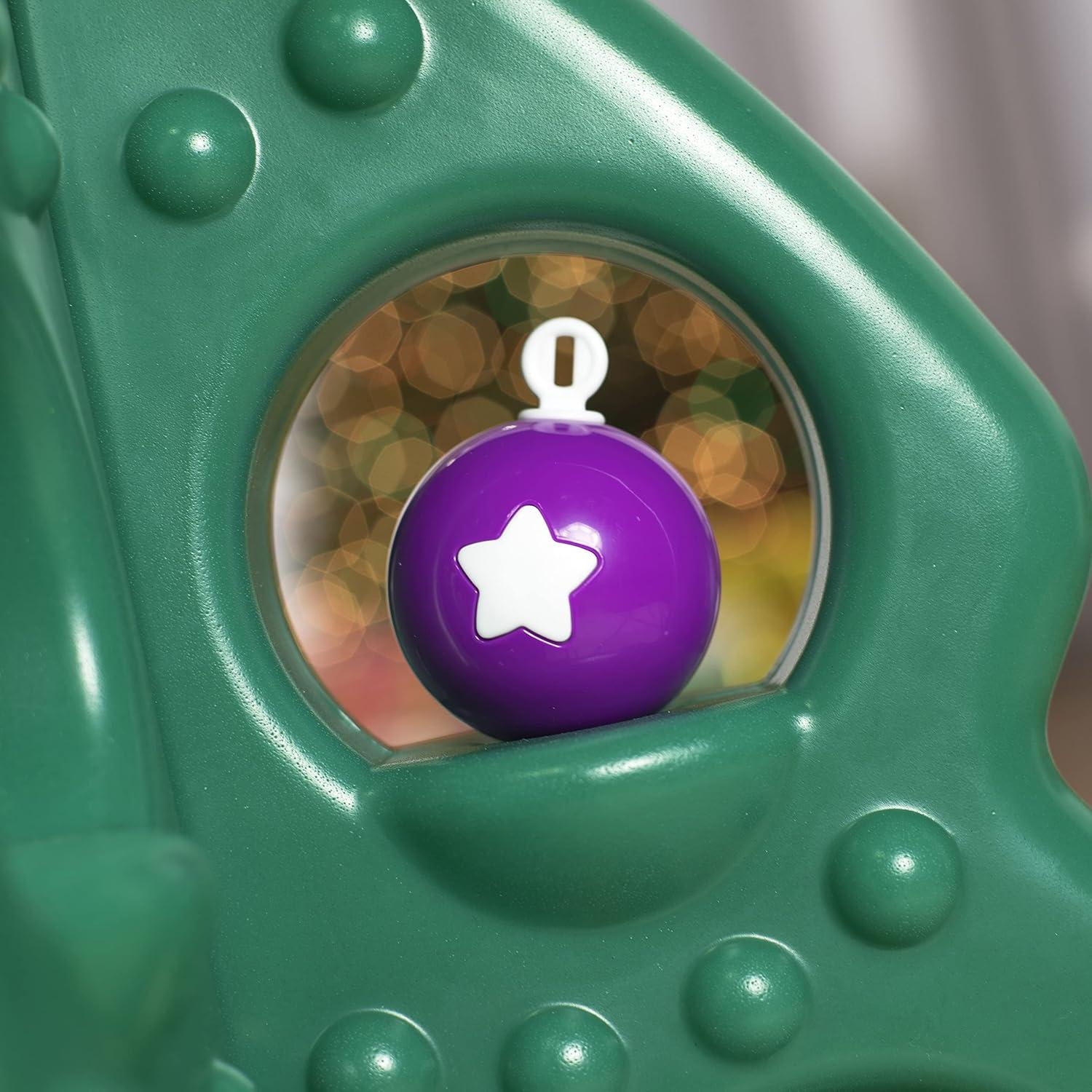 imageStep2 My First Christmas Tree Kids Interactive Christmas Toy 12 Colorful Plastic Ornaments to Decorate Mini Train Set Circles The Skirt for Toddles 1 Years Old