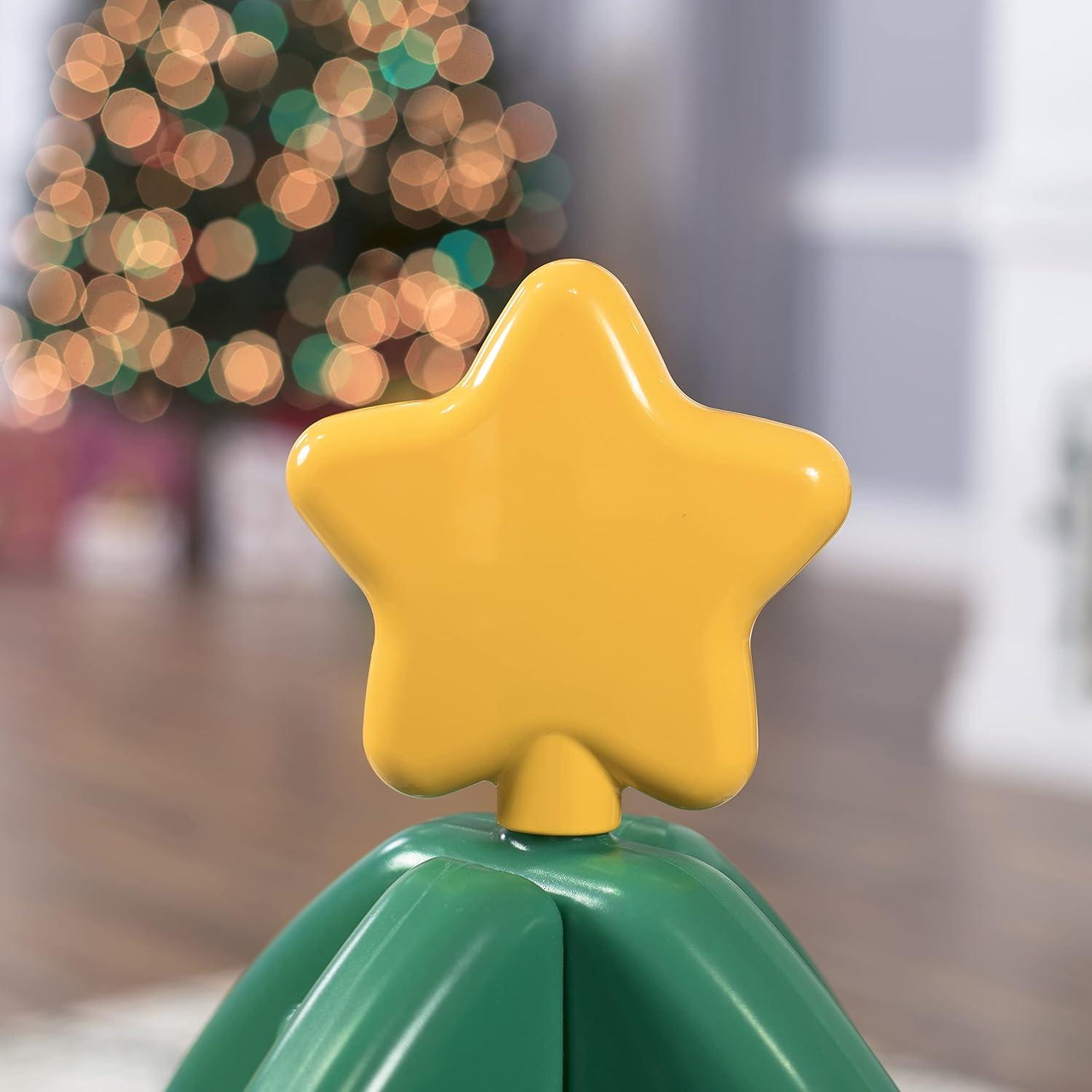 imageStep2 My First Christmas Tree Kids Interactive Christmas Toy 12 Colorful Plastic Ornaments to Decorate Mini Train Set Circles The Skirt for Toddles 1 Years Old