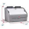 imageStep2 2in1 Toy Box ampamp Art Lid Kids Toy Storage Bin ampamp Organizer Easel ampamp Chest in One Made of Durable Plastic For Toddlers 2 Years Old MintGray