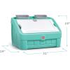 imageStep2 2in1 Toy Box ampamp Art Lid Kids Toy Storage Bin ampamp Organizer Easel ampamp Chest in One Made of Durable Plastic For Toddlers 2 Years Old MintMint