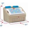 imageStep2 2in1 Toy Box ampamp Art Lid Kids Toy Storage Bin ampamp Organizer Easel ampamp Chest in One Made of Durable Plastic For Toddlers 2 Years Old MintTan
