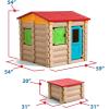 imageStep2 Big Builders Playhouse Tables ampamp More 132Piece Building Set  Kids Interactive Building Playset Brown