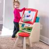 imageStep2 Flip ampamp Doodle Easel Desk With Stool Kids 2 in 1 Activity Table Art Board Made of Durable Plastic For Toddlers 2 Years OldPlastic