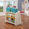 imageStep2 Flip ampamp Doodle Easel Desk With Stool Kids 2 in 1 Activity Table Art Board Made of Durable Plastic For Toddlers 2 Years OldPlastic