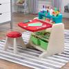 imageStep2 Flip ampamp Doodle Easel Desk With Stool Kids 2 in 1 Activity Table Art Board Made of Durable Plastic For Toddlers 2 Years OldPlastic