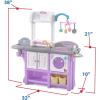 imageStep2 Love ampamp Care Deluxe Baby Doll Nursery Playset for Kids Compact Changing Station ampamp Crib Made of Durable Plastic Includes Toy Accessories For Toddlers 26 Years Old LavenderLavender