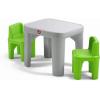 imageStep2 Mighty My Size Kids Table ampamp Chair Set Playroom Activity Table for Arts ampamp Crafts Made of Durable Plastic For Toddlers 2 Years Old Gray ampamp RedGray  Green