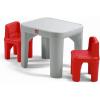 imageStep2 Mighty My Size Kids Table ampamp Chair Set Playroom Activity Table for Arts ampamp Crafts Made of Durable Plastic For Toddlers 2 Years Old Gray ampamp RedGray  Red