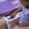 imageStep2 Pretty ampamp Posh Vanity with Stool  Kids Pretend Play Vanity Set  Purple