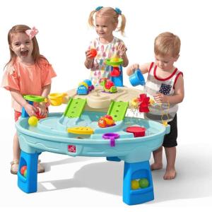 imageStep2 Ball Buddies Adventure Center Water Table for Kids Indoor and Outdoor Kids Water Sensory Table Pool Ages 15 Years Old 23 Piece Water Toy Accessories BlueBlue